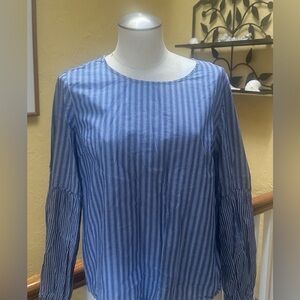 A New Day Blue Striped Blouse